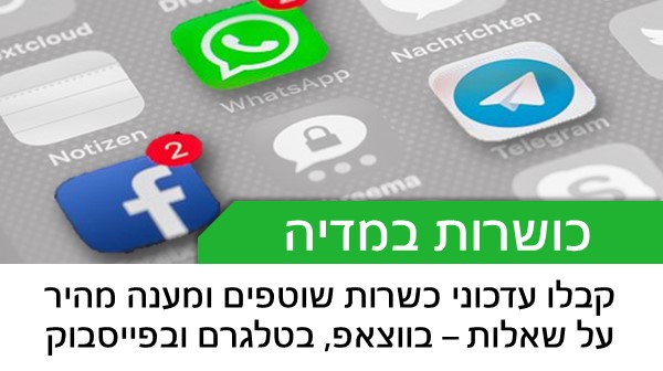 קבלו עדכוני כשרות שוטפים ומענה מהיר על שאלות – בווצאפ, בטלגרם ובפייסבוק